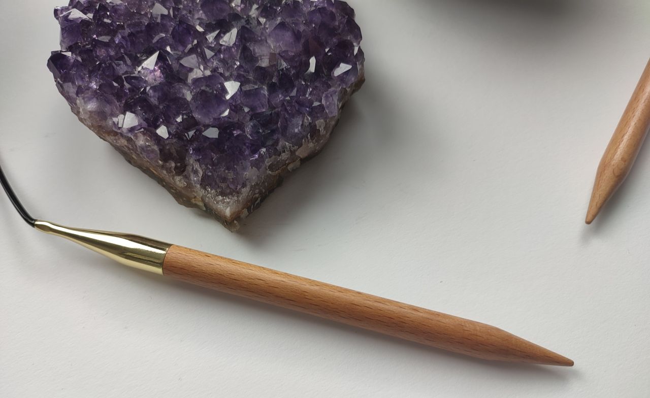 druty drewniane knitpro 9mm na żyłce niewymiennej